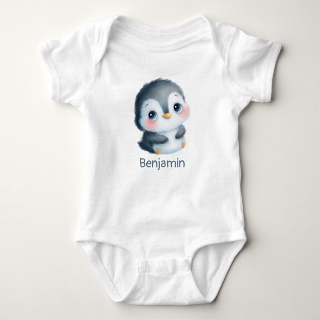 Cute penguin 1:a julfödelsedag t shirt (Framsida)