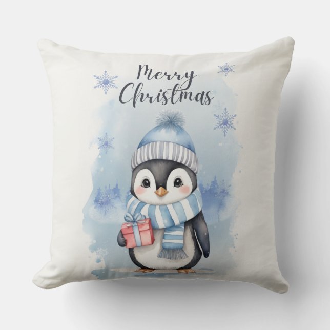 "Cute Penguin 2" Kudde (Framsida)
