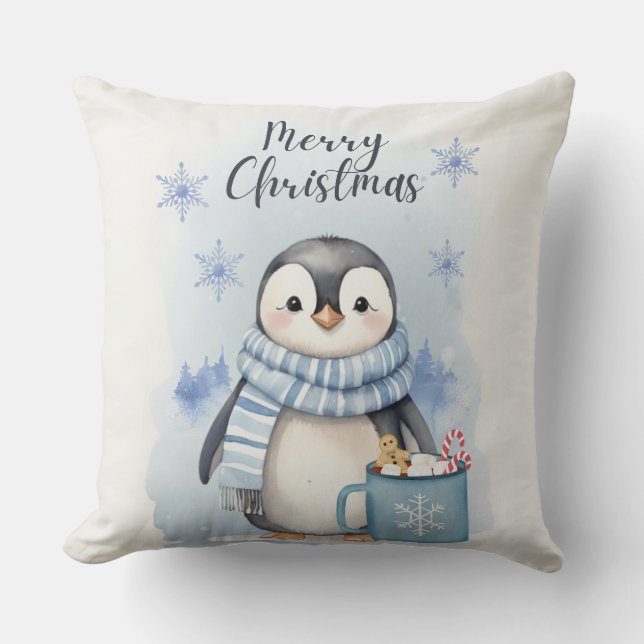 "Cute Penguin 3" Kudde (Framsida)
