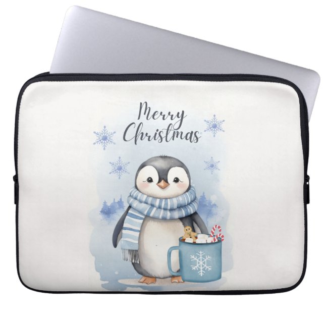 "Cute Penguin 3" Laptop Fodral (Framsidan)