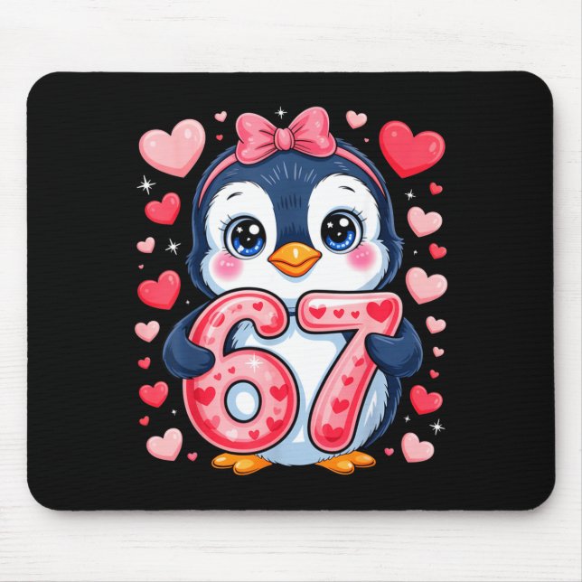 Cute Penguin 67 Six Seven Valentine Hearts 6 7 Mem Musmatta (Framsidan)