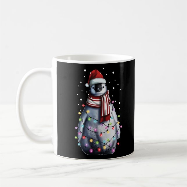 Cute Penguin Älskare - julklapp Helgdag Kaffemugg (Vänster)