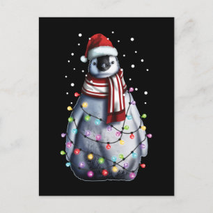Cute Penguin Älskare - julklapp Helgdag Vykort