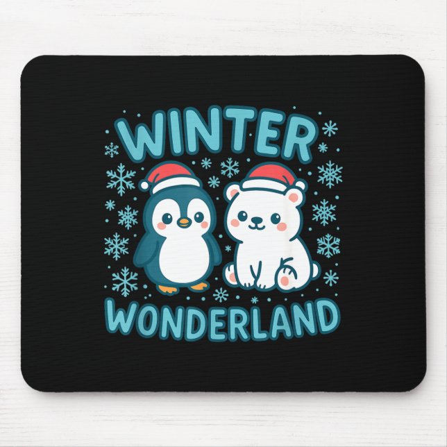 Cute Penguin And Lar Bear Winter Wonderland Christ Musmatta (Framsidan)