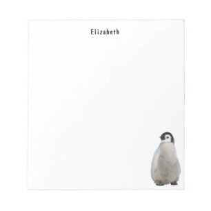 Cute Penguin Animal Personlig Namn Anteckningsblock