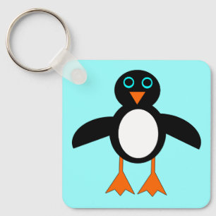 Cute Penguin Anpassningsbar Nyckelring