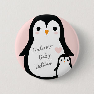 Cute Penguin Baby Shower Blue Boy Knapp