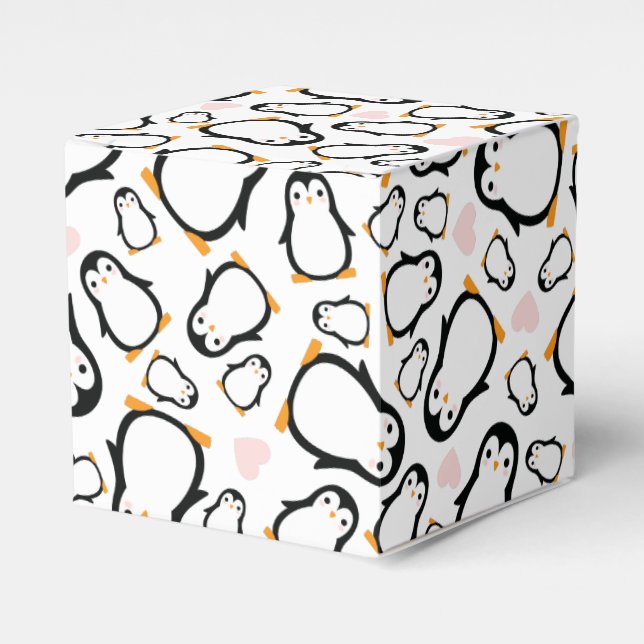 Cute Penguin Baby Shower Blue Boy Presentaskar (Framsidan Sidan)