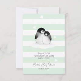 Cute Penguin Baby Shower Tack Kort