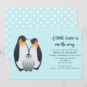 Cute Penguin-babyduschinbjudan Inbjudningar