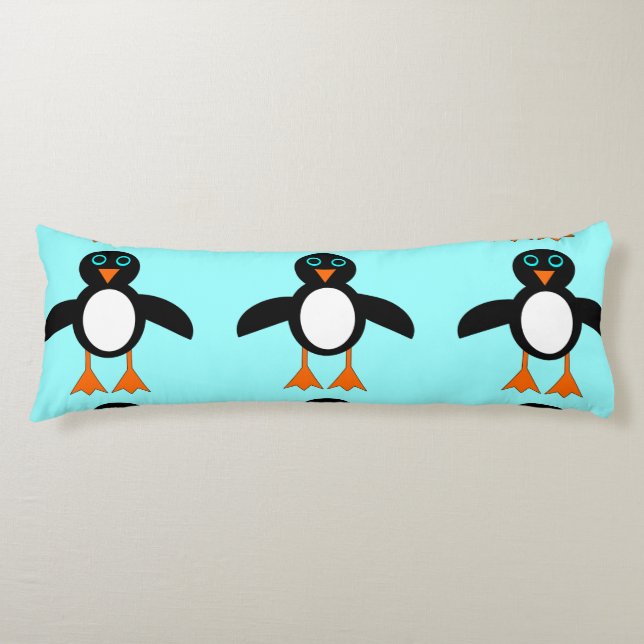 Cute Penguin Body Pillow Kroppskudde (Framsidan)