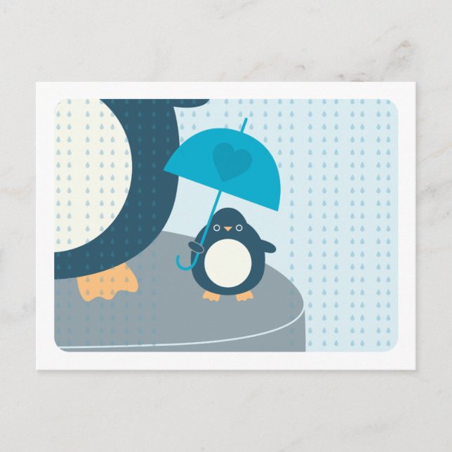 Cute Penguin Boy Ord of Advice Mamma Postcard Rådkort (Framsida)