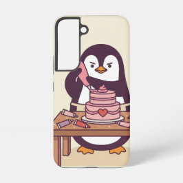 Cute Penguin Cake Valentine Phone Case - Samsung