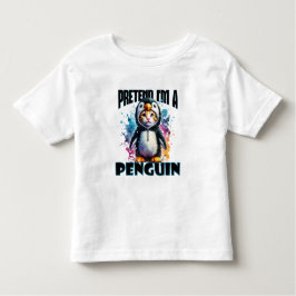 Cute Penguin Cat-design för lekfulla skapelser T Shirt