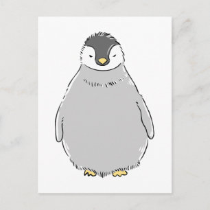 Cute Penguin Chick Vykort