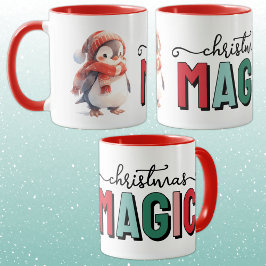 Cute penguin christmas magic mugg