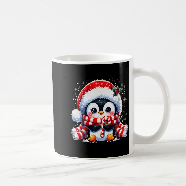 Cute Penguin Christmas Xmas  Kaffemugg (Höger)