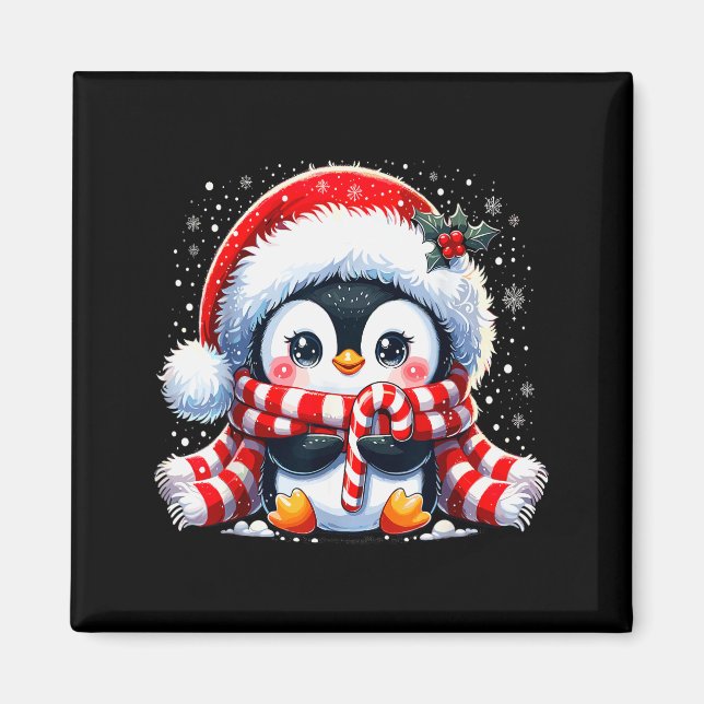 Cute Penguin Christmas Xmas  Magnet (Framsidan)