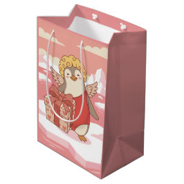Cute Penguin Cupid Galentine Gift Bag