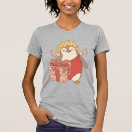 Cute Penguin Cupid Galentine T-Shirt - Colour