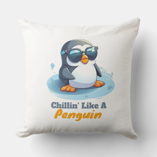 Cute Penguin Dekorativ kudde Gift Living room (Framsida)