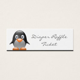 Cute Penguin Diaper Raffle Biljett - Smala Card