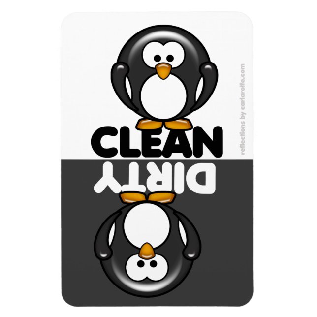 Cute Penguin Dishwasher Magnet (Vertikal)
