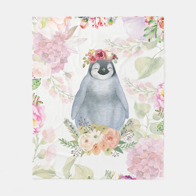 Cute Penguin-dottern Birthday Gift, Kärlek Penguin Fleecefilt (Framsidan)