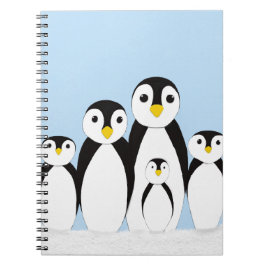Cute Penguin-familjen Anteckningsbok