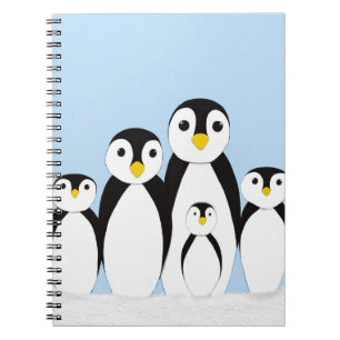 Cute Penguin-familjen Anteckningsbok