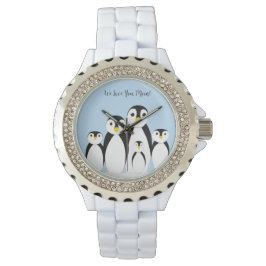 Cute Penguin-familjen Armbandsur