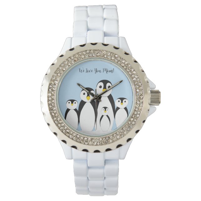 Cute Penguin-familjen Armbandsur (Framsida)