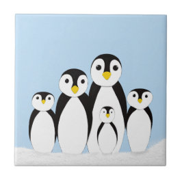 Cute Penguin-familjen Kakelplatta