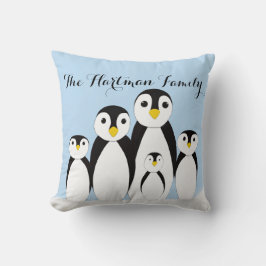 Cute Penguin-familjen Kudde