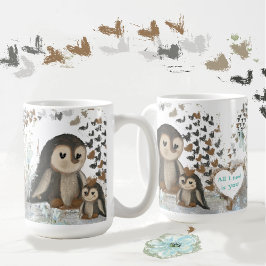 Cute penguin-familjen Mugg