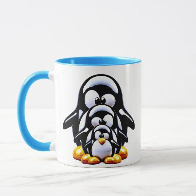 Cute Penguin-familjen Mugg (Vänster)