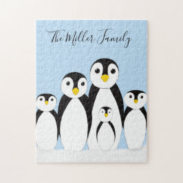 Cute Penguin-familjen Pussel