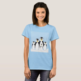 Cute Penguin-familjen T Shirt