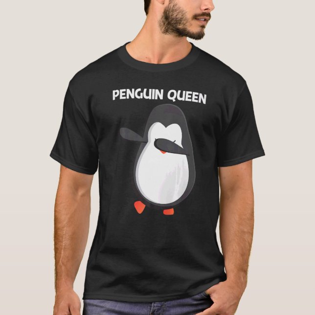 Cute Penguin, för kvinnor, Mamma Antarktis T Shirt (Framsida)