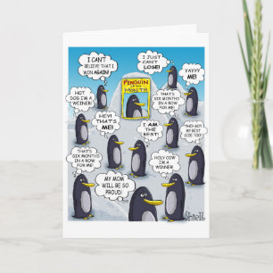 Cute Penguin från Grattis på födelsedagen i månade Kort
