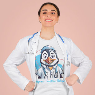 Cute Penguin-gåvor för fysikterapeuter Läkare T Shirt