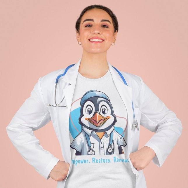 Cute Penguin-gåvor för fysikterapeuter Läkare T Shirt (Cute Penguin Gifts for Physical Therapists Doctors)