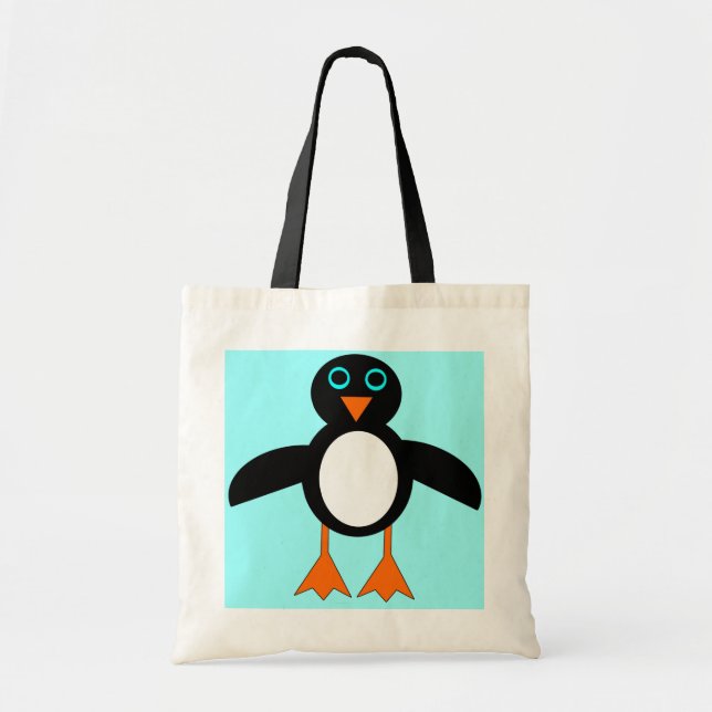 Cute Penguin Gift Bag Tygkasse (Framsidan)