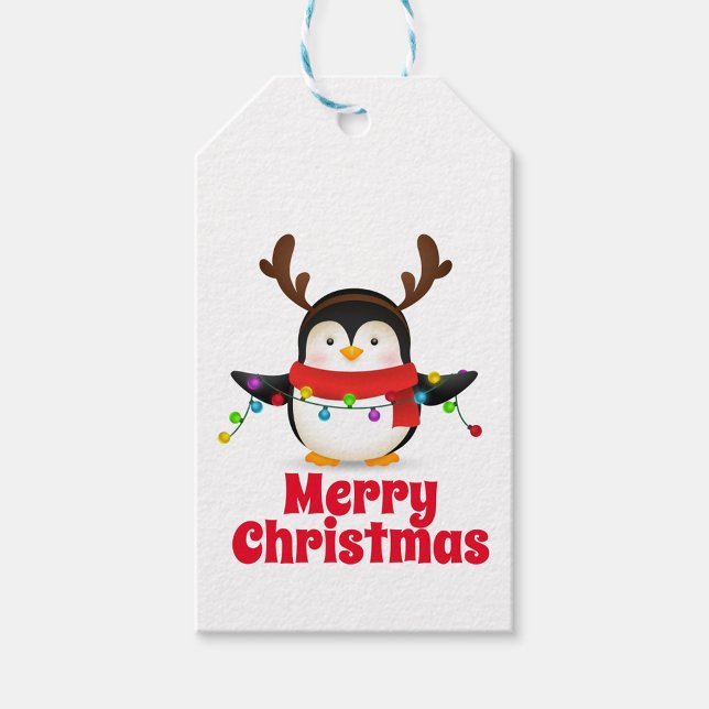 Cute Penguin Gift-Märkre Presentetikett (Skapare uppladdad)