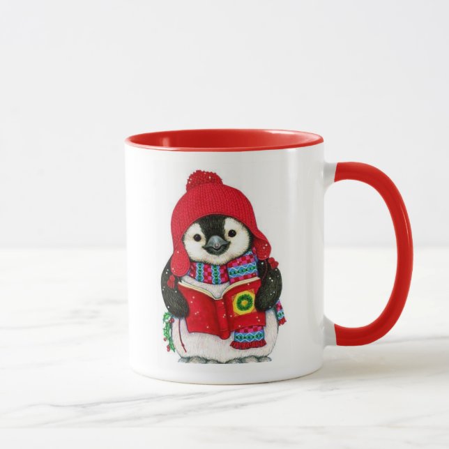 Cute Penguin God jul Helgdag Mugg (Höger)