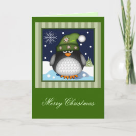 Cute Penguin God jul-textkort Helgkort