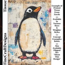 Cute Penguin, Grungy Papper Collage DJ1R Decoupage