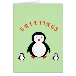 Cute Penguin Hälsningskort