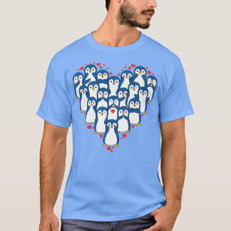 Cute Penguin Heart Kärlek, Animal Lover For Women T Shirt