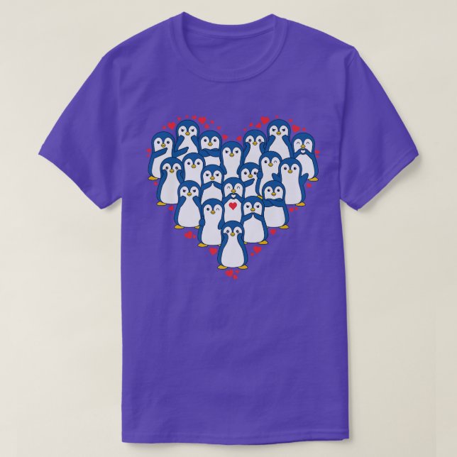 Cute Penguin Heart Kärlek, Animal Lover For Women  T Shirt (Design framsida)
